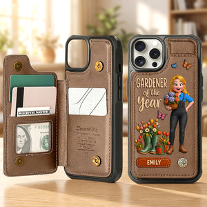 Garden Girl Leather Flip Wallet Phone Case - Personalized Gifts For Garden Lovers 01natn020626-Homacus