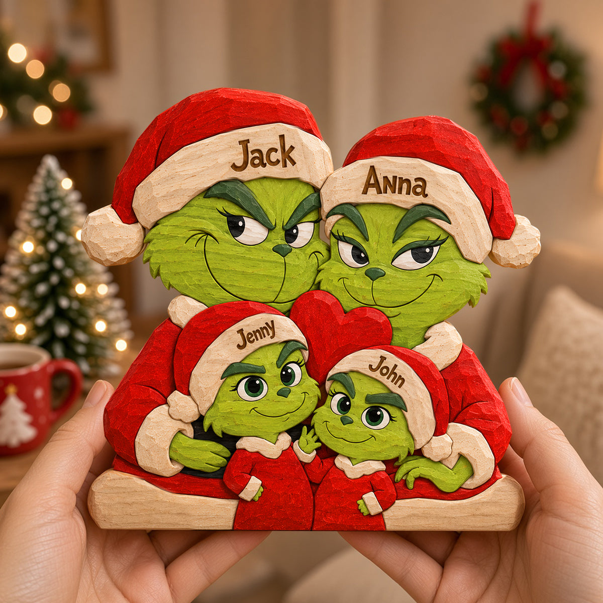Festive Trouble Family Acrylic Plaque - Personalized Gift For Family 05NATN070926