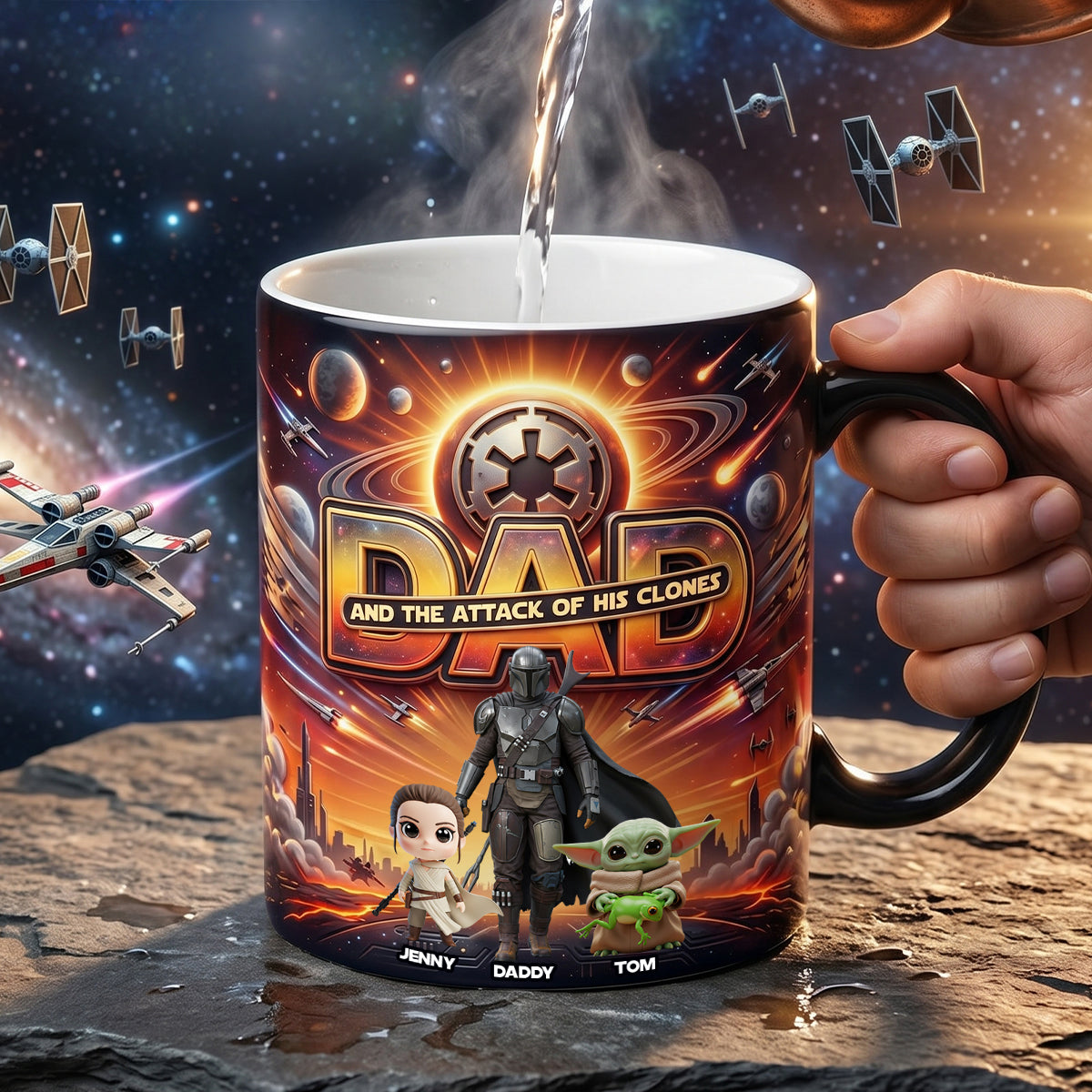 Dad's Mischievous Mini Versions Magic Mug - Personalized Gifts For Dads 05qhtn210526-Homacus