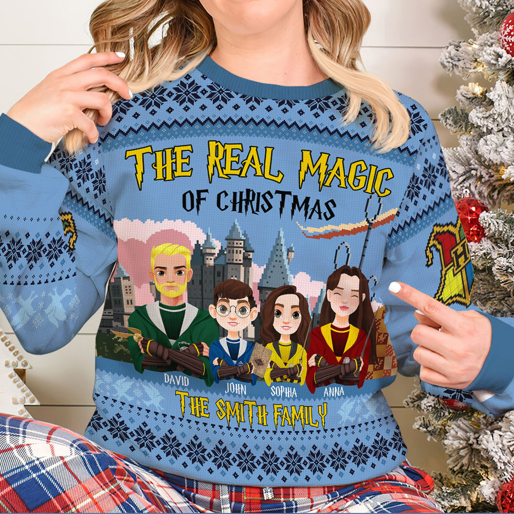 Personalized Gifts For Family Ugly Sweater 01totn140924pa Wizard Family-Homacus