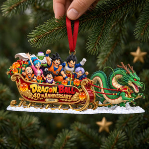 Warriors And Magical Creature Pulling A Christmas Sleigh Acrylic Ornament - Personalized Christmas Gifts 08ohlu091026-Homacus