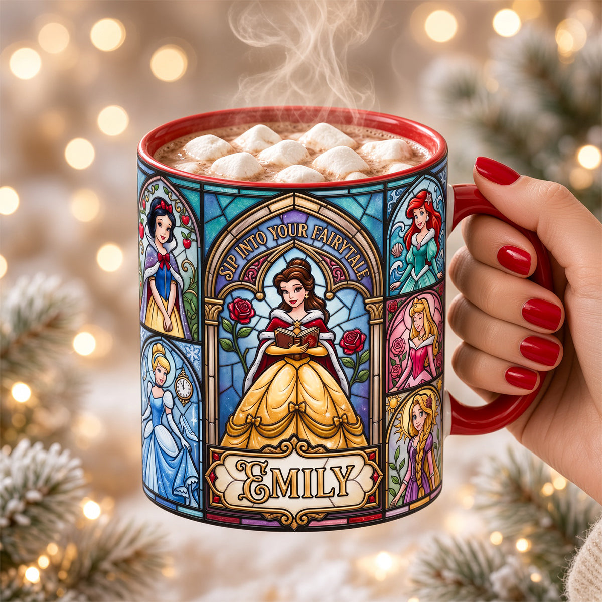 Lovely Fairy Tale Princesses Accent Mug - Personalized Christmas Gifts 07hadh231026-Homacus