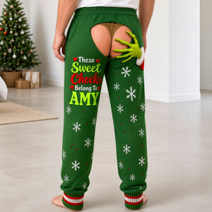 Funny Sweet Cheeks Christmas Sweatpants - Personalized Gifts For Him 05NAQN300926