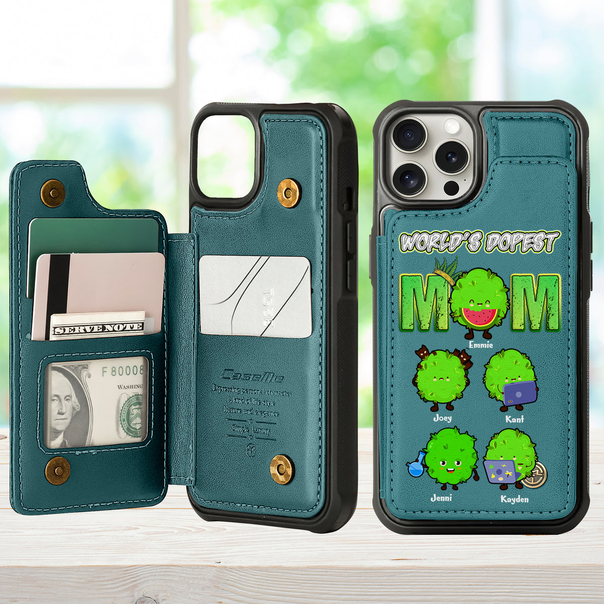 Personalized Gift For Weed Mom Leather Flip Wallet Phone Case 01TOLU270225-Homacus