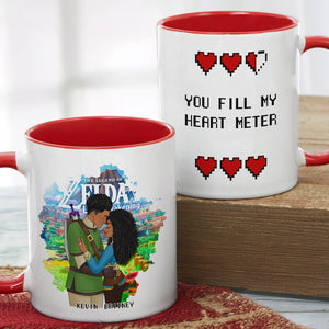 Personalized Gifts For Couple Coffee Mug You Fill My Heart Meter 01XQDT031224HG-Homacus