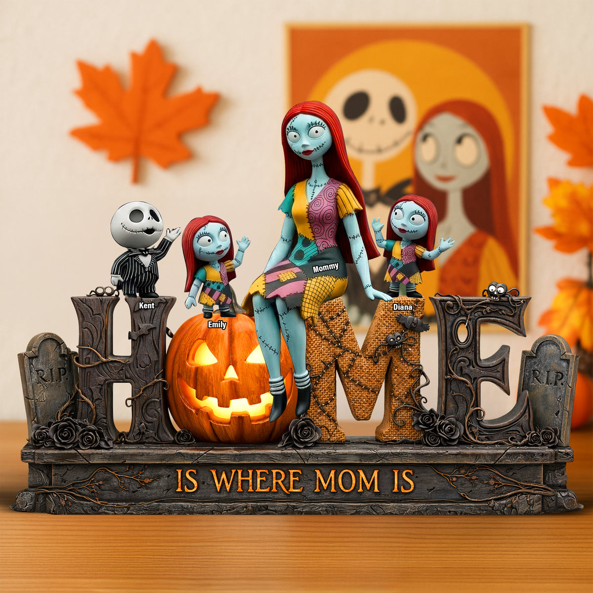 Mom and Kids Spooky Acrylic Plaque - Personalized Gifts For Mother's Day 03toqn250326-Homacus