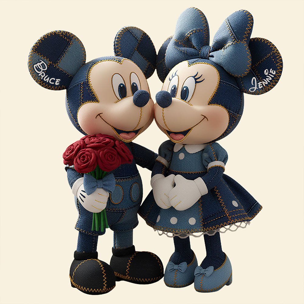 Matching Denim Outfit Couple Pillow - Personalized Gift For Couples 03PGDT031225-Homacus