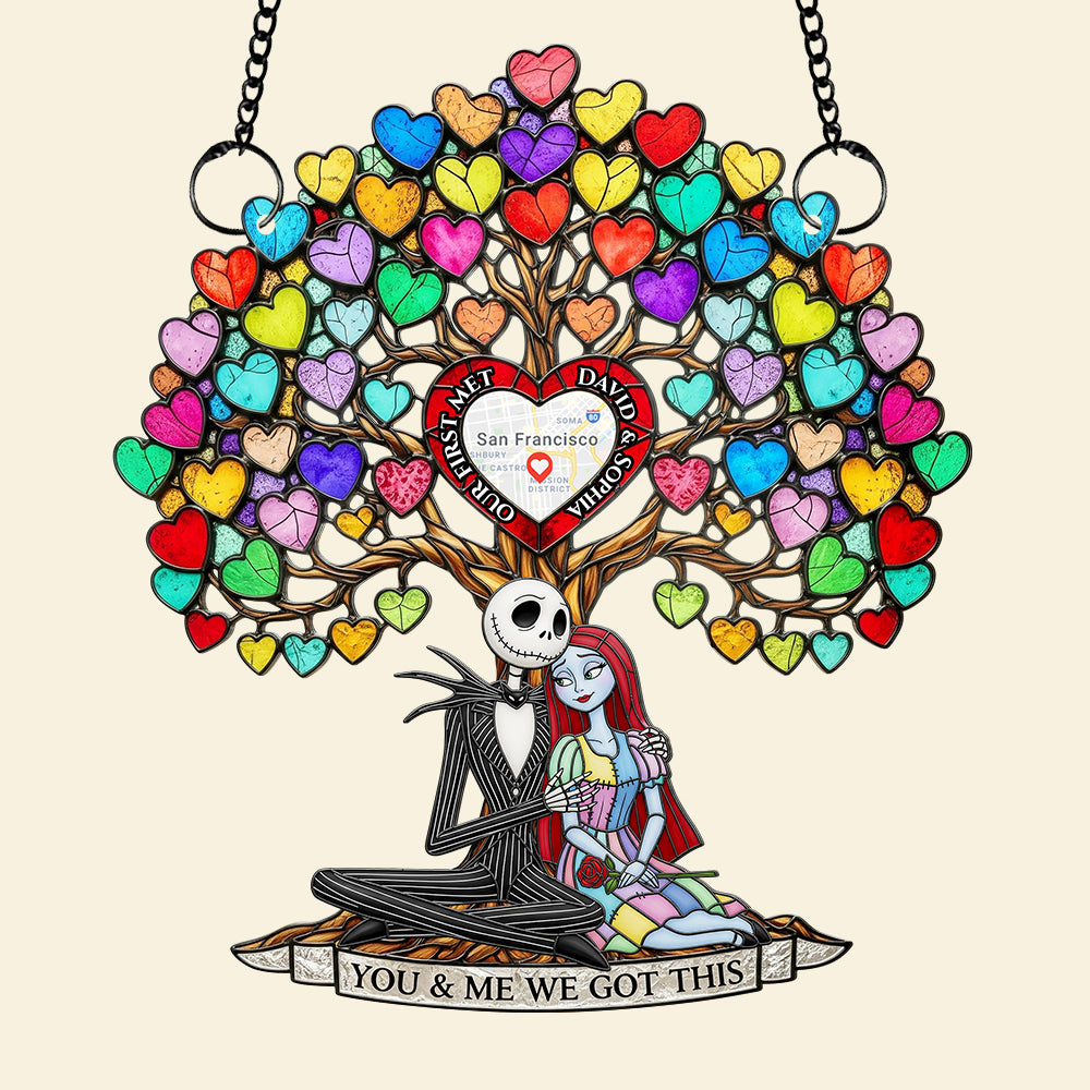 Nightmare Love Suncatcher Ornament Personalized Gifts For Couple 02OHDT120725-Homacus