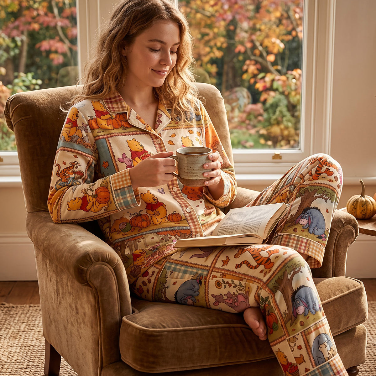 A Soft Autumn Pajama Set - Personalized Gifts 04qhta250826-Homacus