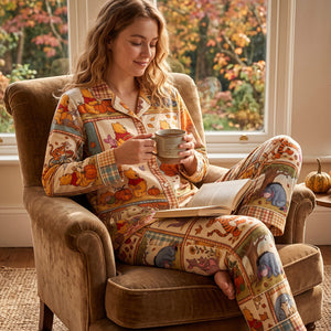 A Soft Autumn Pajama Set - Personalized Gifts 04qhta250826-Homacus