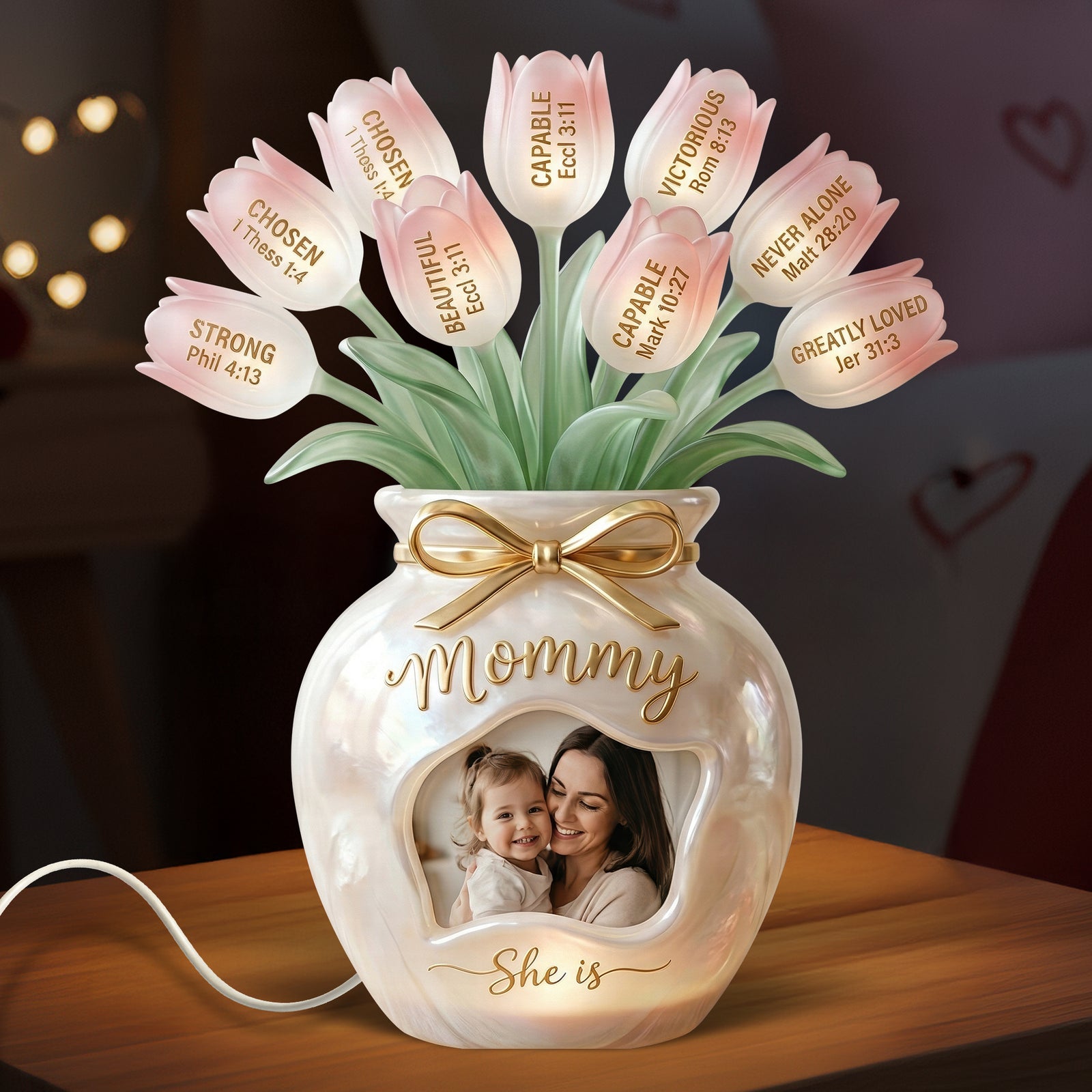 Mommy She Is Flower Acrylic Light Box - Gifts For Mother 01paqn090426-Homacus