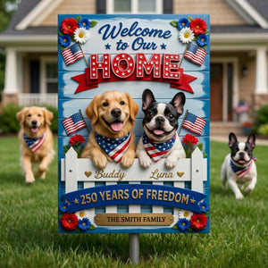 Welcome To Our Home Metal Sign - Custom Photo 250 USA 05TYLU310326-Homacus
