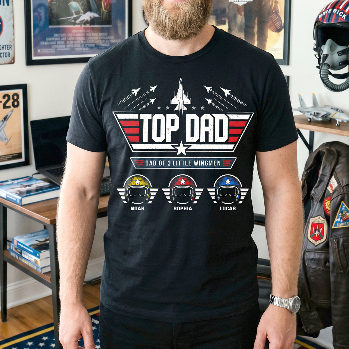 Dad And His Little Pilots Shirt - Personalized Gifts For Dad 01TYTN160526-Homacus