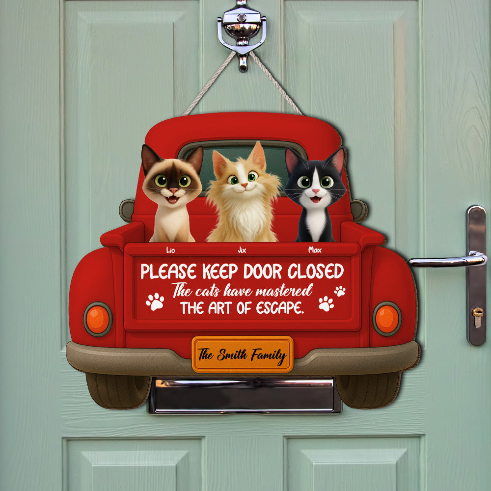 Mastered The Art Of Escape Wood Sign Personalized Funny Gifts For Cat Lovers 01pgtn300625-Homacus