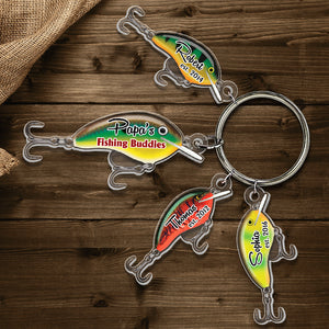 Personalized Gifts For Dad Keychain With Fishing Lure Charms 03dtdt300524-Homacus