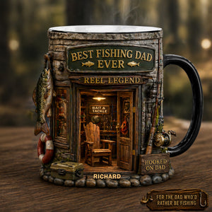 Dad Fishing Nest Magic Mug, Personalized Gifts For Fishing Dad 01qhqn290426-Homacus