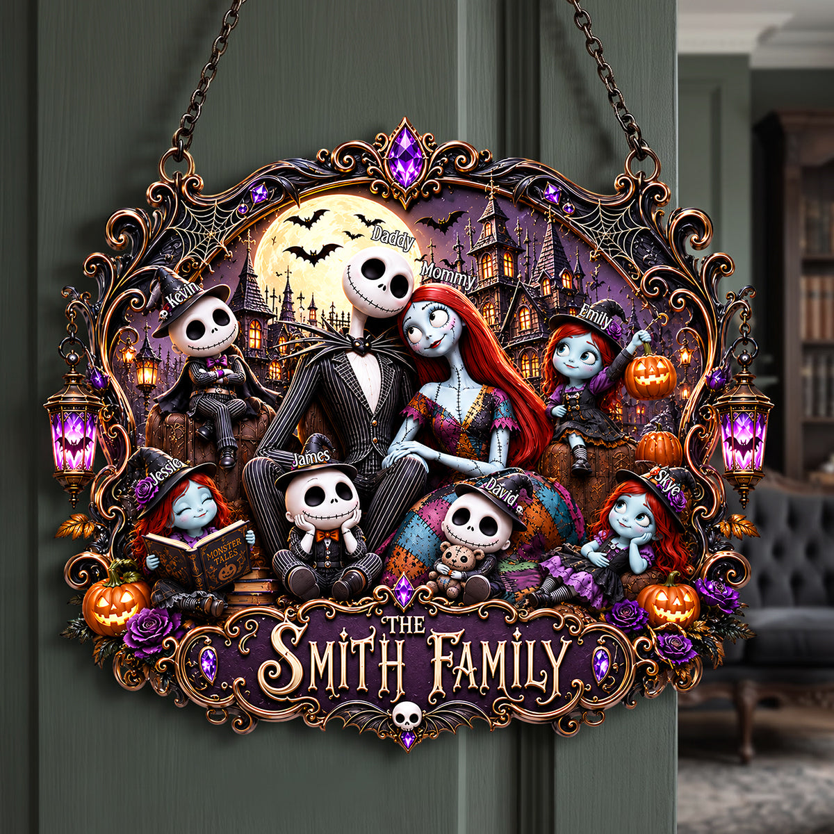 Spooky Family Acrylic Sign - Personalized Halloween Gifts For Family 02tyta070926