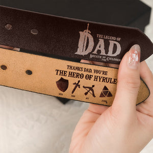 Personalized Gifts For Dad Leather Belt With Secret Message 01HTMH030524-Homacus