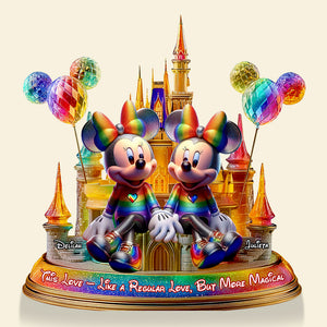 LGBT Mouse Lover Couple Acrylic Plaque Personalized Gifts For Couple 05TGDT300525-Homacus