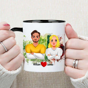 Personalized Gifts For Couple Love Football Sport Accent Mug 04XQLU221024-Homacus