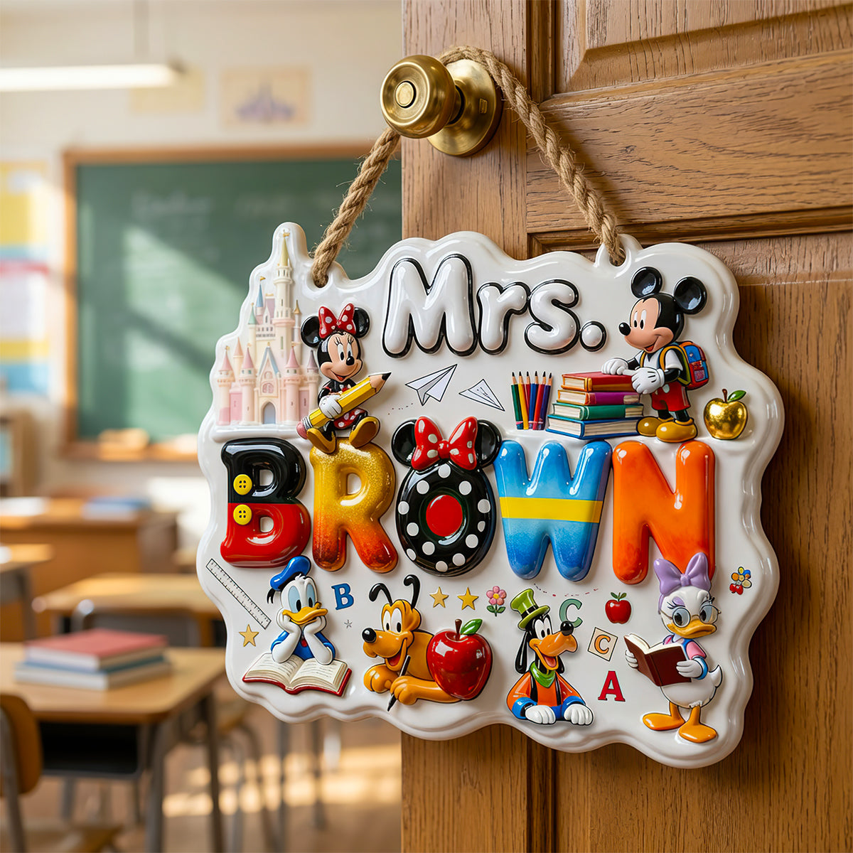 Cute Alphabet Welcome Classroom Sign - Personalized Gifts For Teachers 05QHDT230726