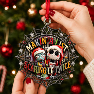 Scaring Couple Acrylic Ornament - Personalized Gifts For Christmas 03padh150826