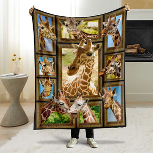 Personalized Gifts For Giraffe Lovers Blanket 01QHMH271224-Homacus