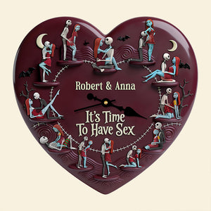 Cheeky Couple Wall Clock - Personalized Gifts For Couple 1 Layer Acrylic Hanging Wall Clock 02NADT261225-Homacus