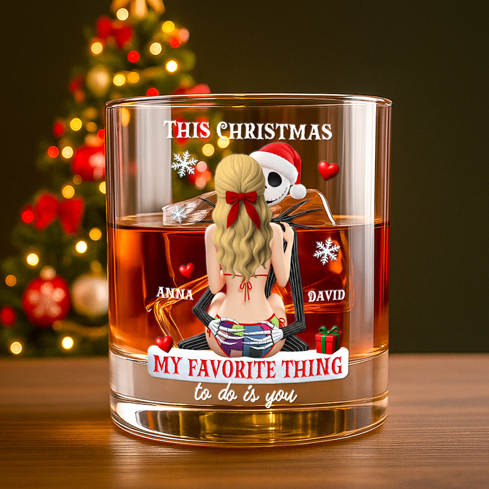 Personalized Christmas Gifts For Drinking Lover Couple Glass 04natn100925 You're My Favorite