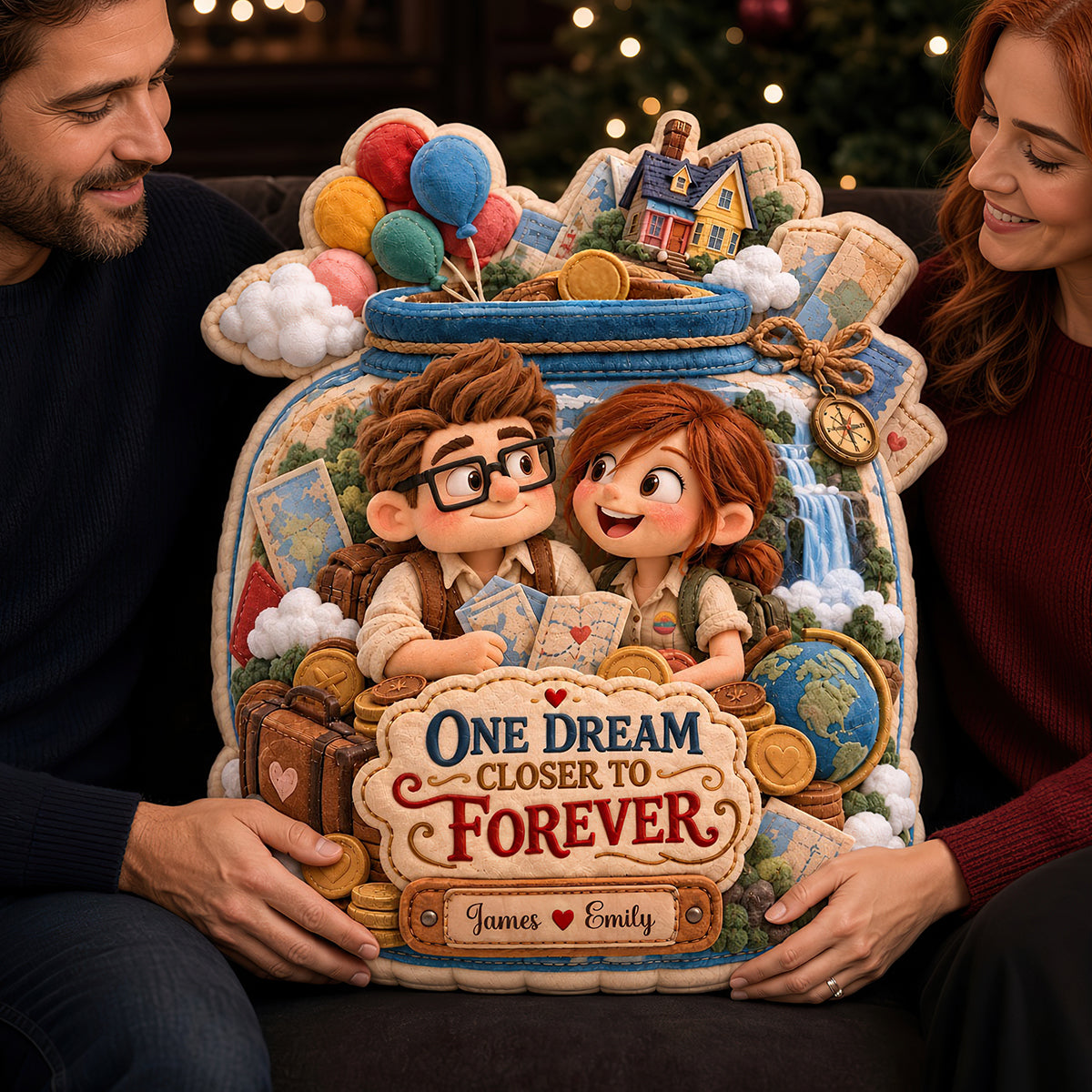 Dream Journey Couple Pillow - Personalized Gifts For Couple 05HADT280926