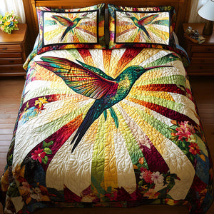 Personalized Gifts For Hummingbird Lovers Quilt Bedding Set Special Line 06TGMH180125-Homacus