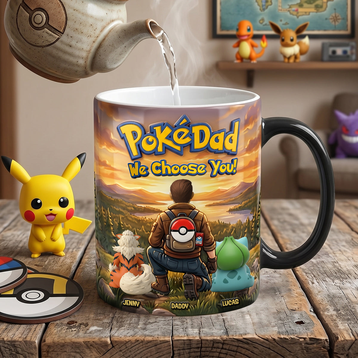 Chosen Dad Forever Magic Ceramic Coffee Mug - Personalized Gifts For Dad 01NATN180426-Homacus
