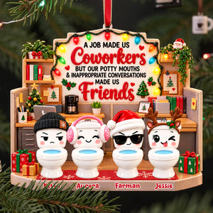 Funny Work Besties Christmas Ornament - Personalized Gifts For Coworker 02nata091026-Homacus