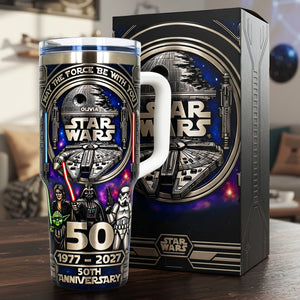50th Anniversary Space Adventure Tumbler - Personalized Anniversary Gift 02OHTA090326-Homacus