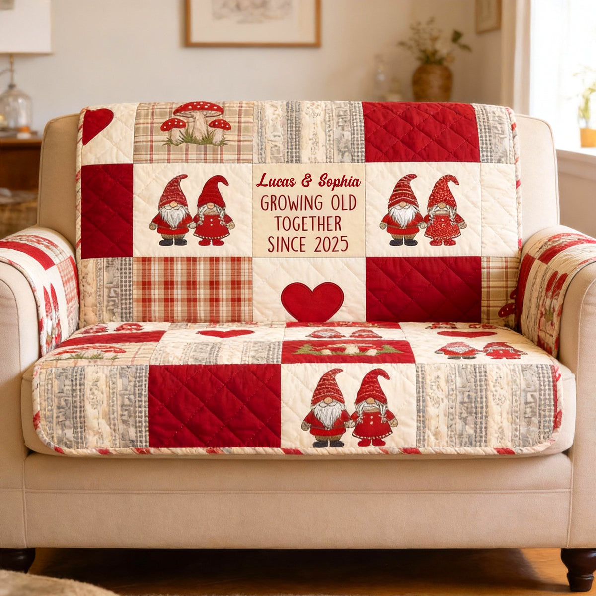 Personalized Gifts For Couple Quilted Sofa Cover 01tgtn220125