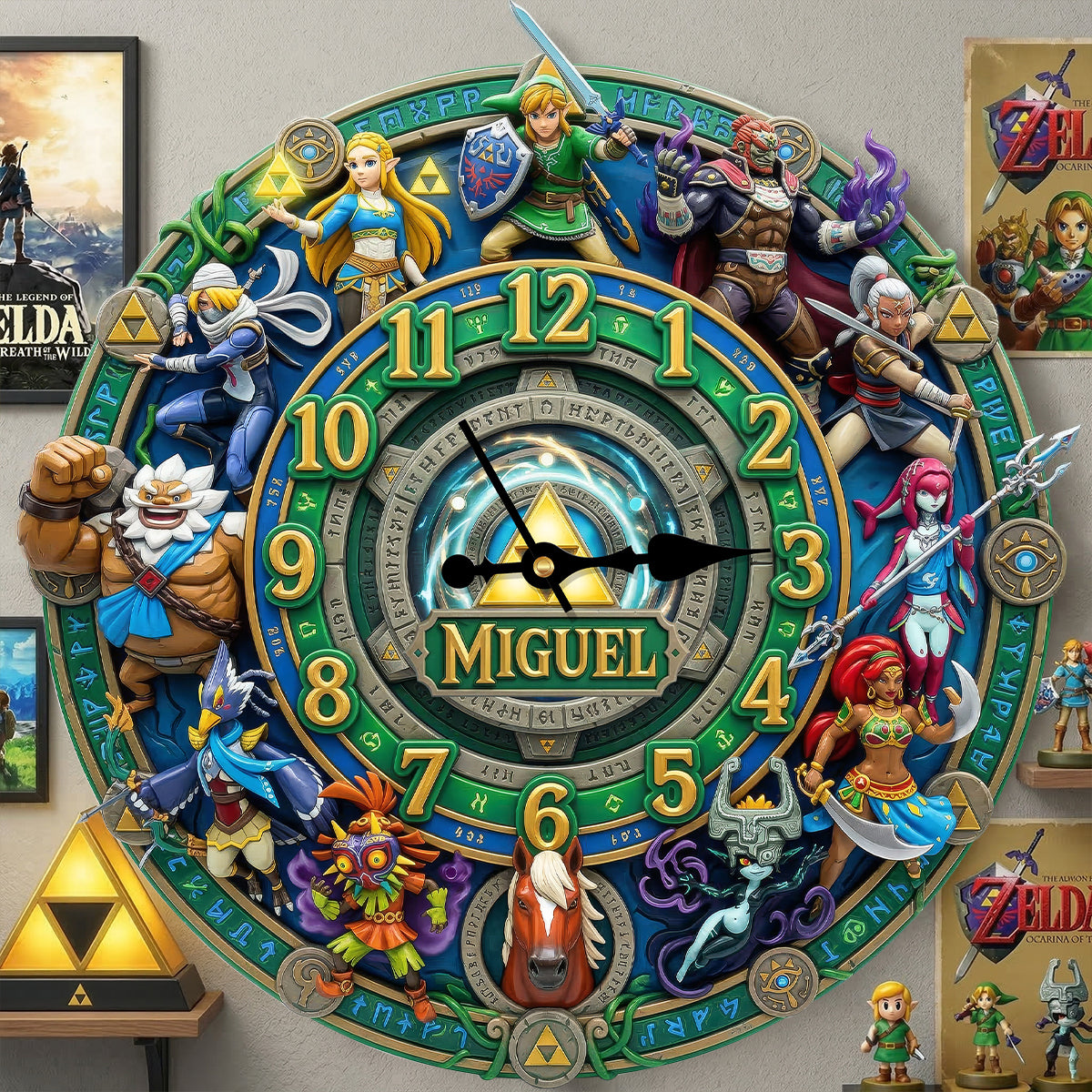 Legendary Fantasy Warriors Acrylic Hanging Wall Clock - Personalized Gifts 05natn130326-Homacus