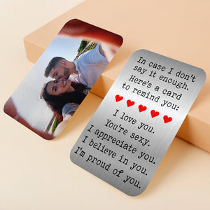 Custom Photo Gifts For Couple Aluminum Wallet Card 02TOMH161224-Homacus