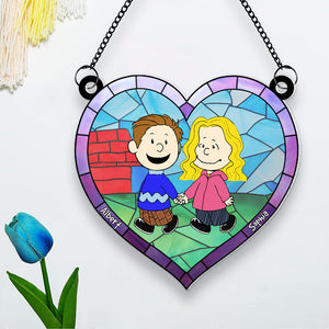 Personalized Gifts For Couple Suncatcher Window Hanging Ornament 01QHQN230424DA-Homacus