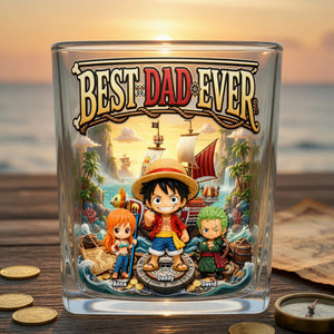 Anime Adventure Round Glass - Personalized Gifts For Dad 07toqn140526-Homacus