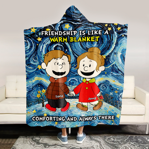 Personalized Gifts For Friends Blanket Hoodie, Cartoon Character 02tgpu021224da-Homacus