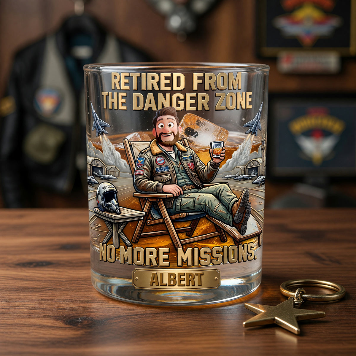 Veteran No More Mission Round Glass - Personalized Gifts For Retired Military Glass 04TYQN110626-Homacus
