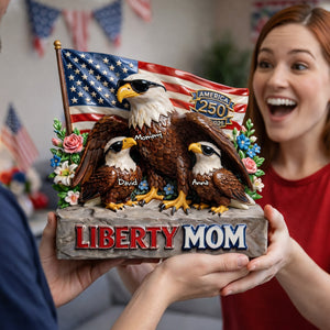 Liberty Eagle Mom Acrylic Plaque - Personalized Gifts For Moms 01tylu020326-Homacus