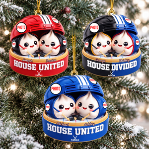 House Divided Dumpling Couple Ornament - Personalized Gifts For Sport Lover Christmas Ornament 05HUQN131026-Homacus
