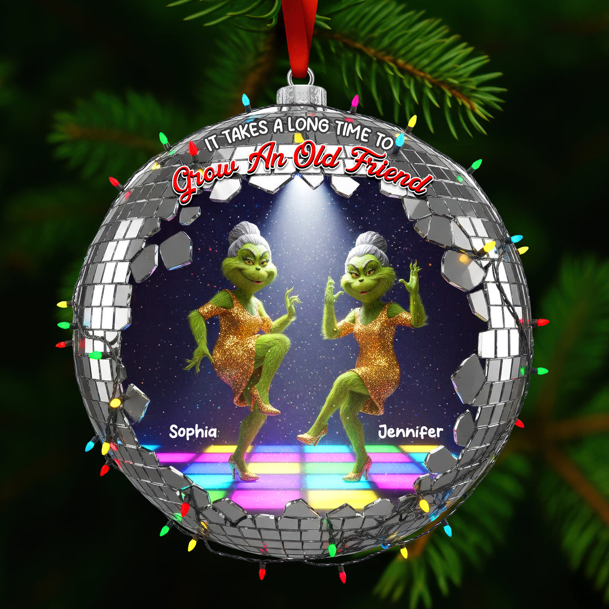 Green Monster Friends Acrylic Ornament - Personalized Gift For Besties 01TOQN051125-Homacus