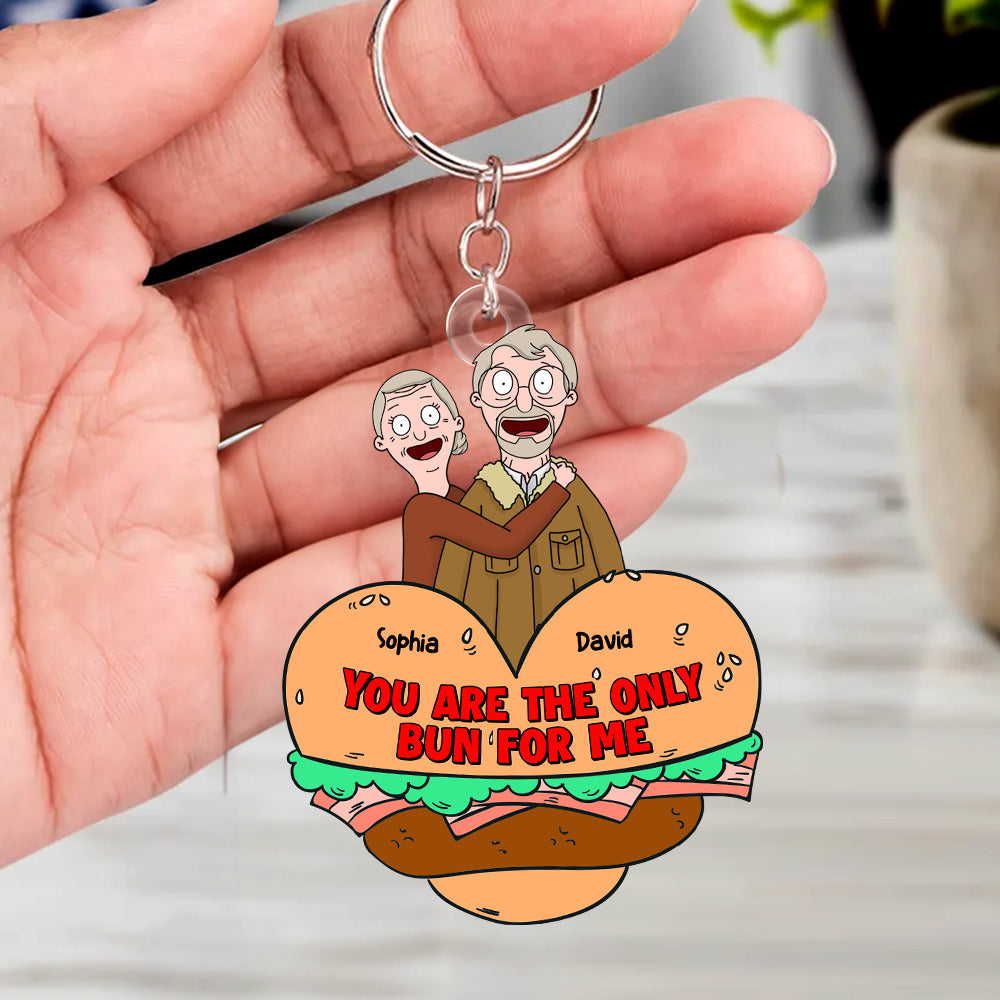 Personalized Gifts For Her, Funny Burger Couple Keychain 02qhtn071224hg-Homacus