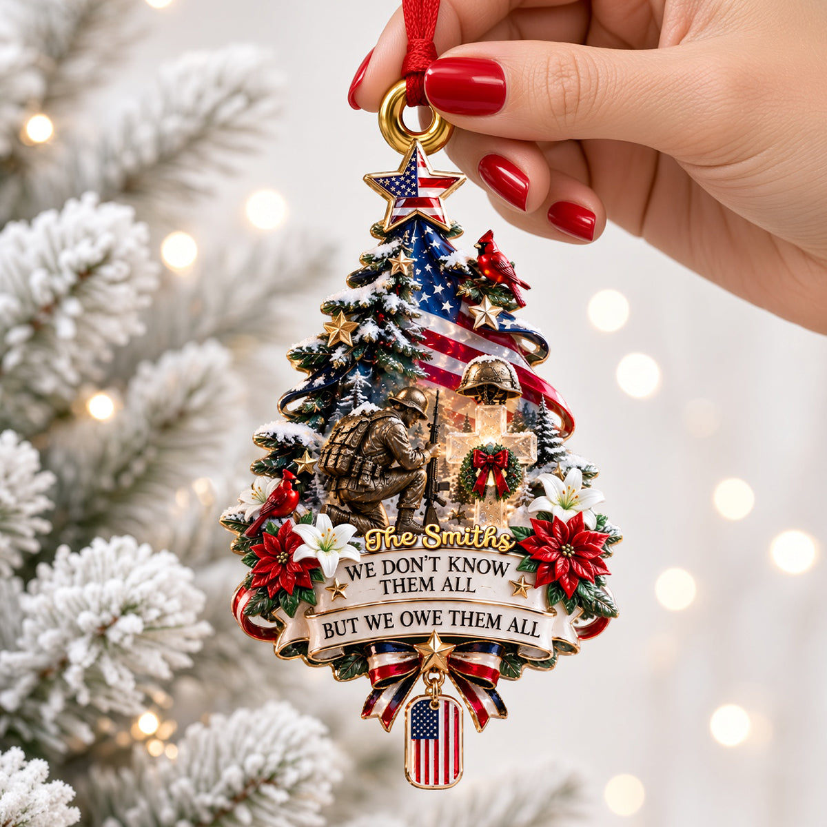A Pray For Fallen Veterans Acrylic Ornament - Personalized Memorial Christmas Gifts 07padh220926