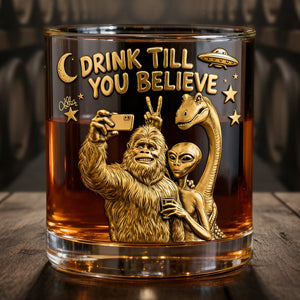 Fun Forest Giant & Friends Selfie Glass - Personalized Gifts For Drinking Lovers & Cryptid Creatures Enthusiasts 02QHLU011225-Homacus