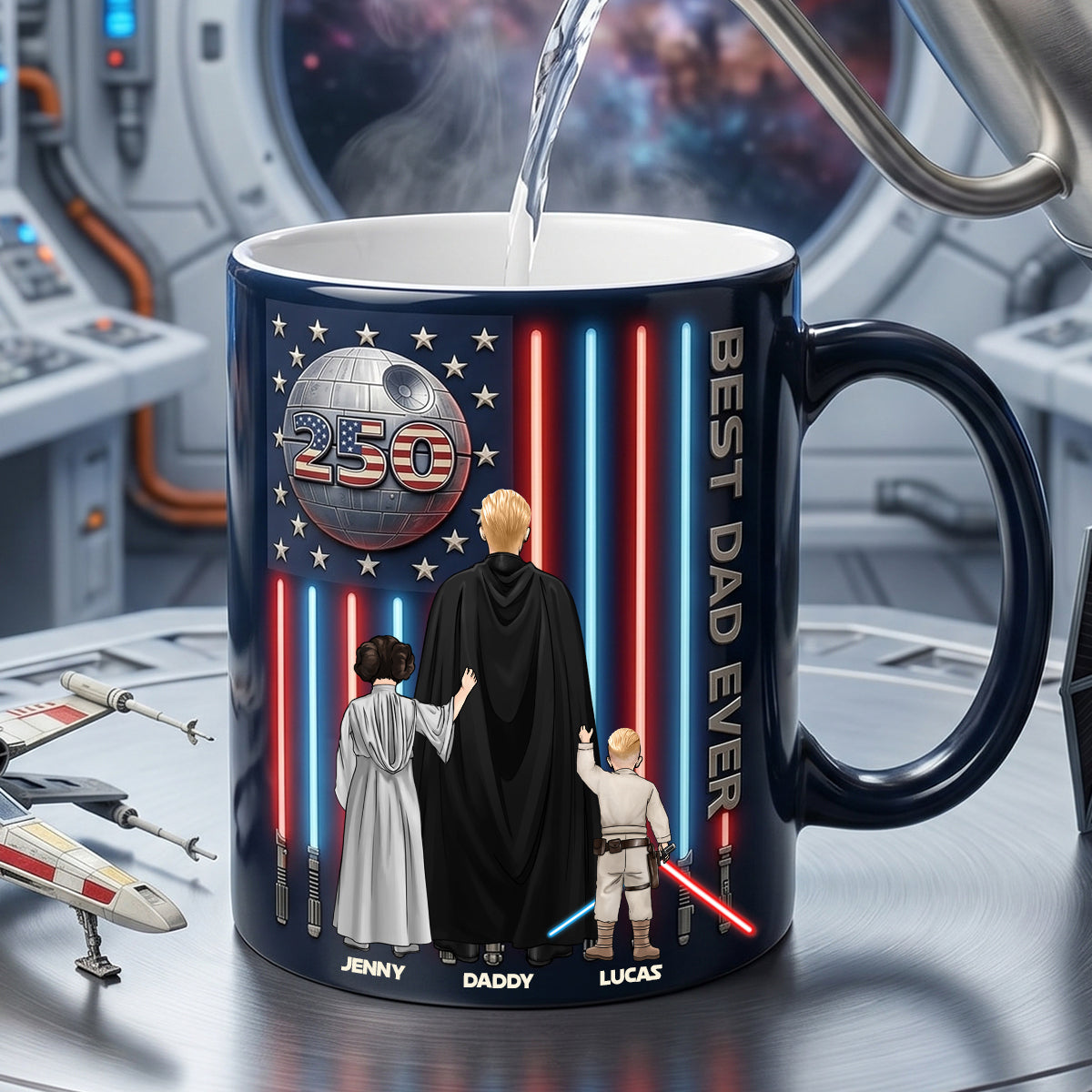Best Dad Ever Magic Mug - Personalized Gifts For Patriotic Dad 02NATN050526-Homacus