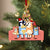 Personalized Gifts For Family Wood Ornament, Cartoon Dog Sitting Christmas Tree 05NATN280824-Homacus