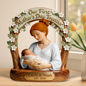 Our 1st Mother's Day Together Acrylic Plaque - Personalized Gifts For Mother 03tyqn110326-Homacus